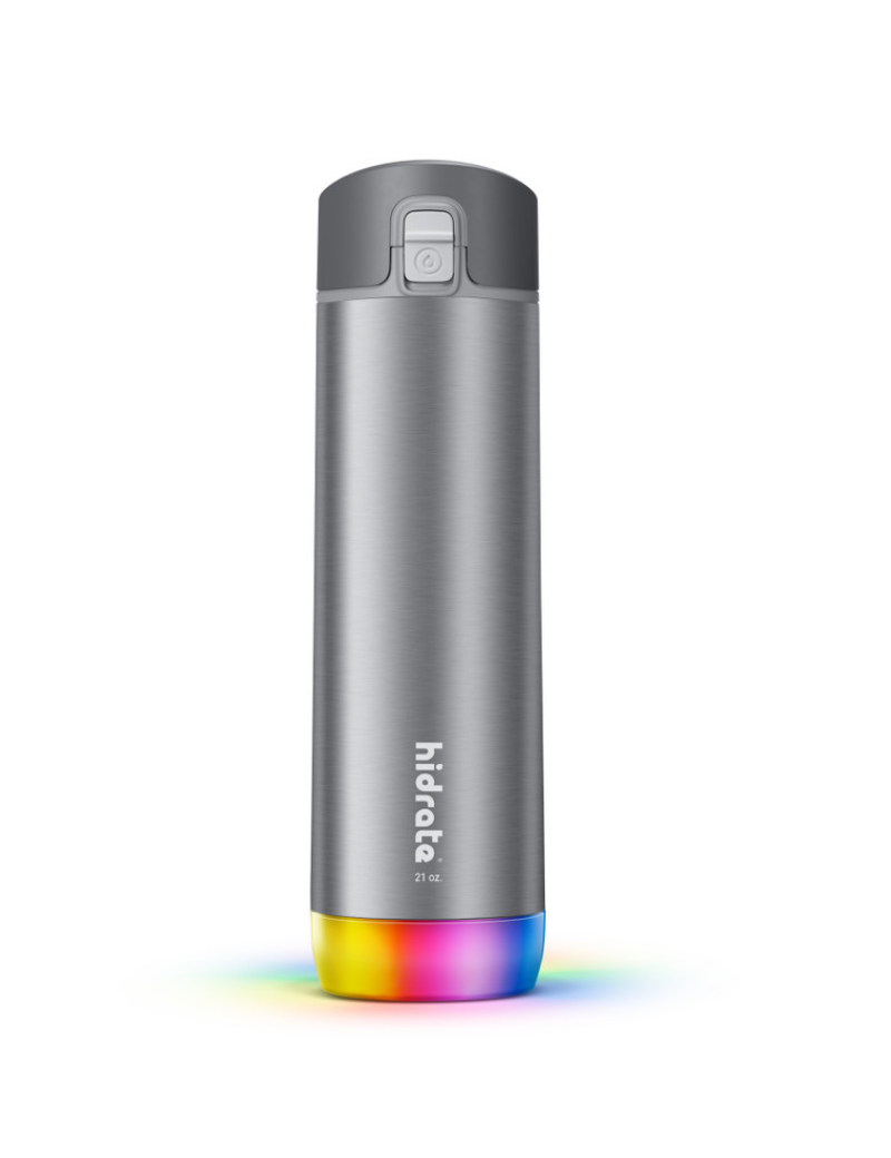 HidrateSpark PRO STEEL - 21 oz. Smart Water Bottle + Bonus Straw Lid